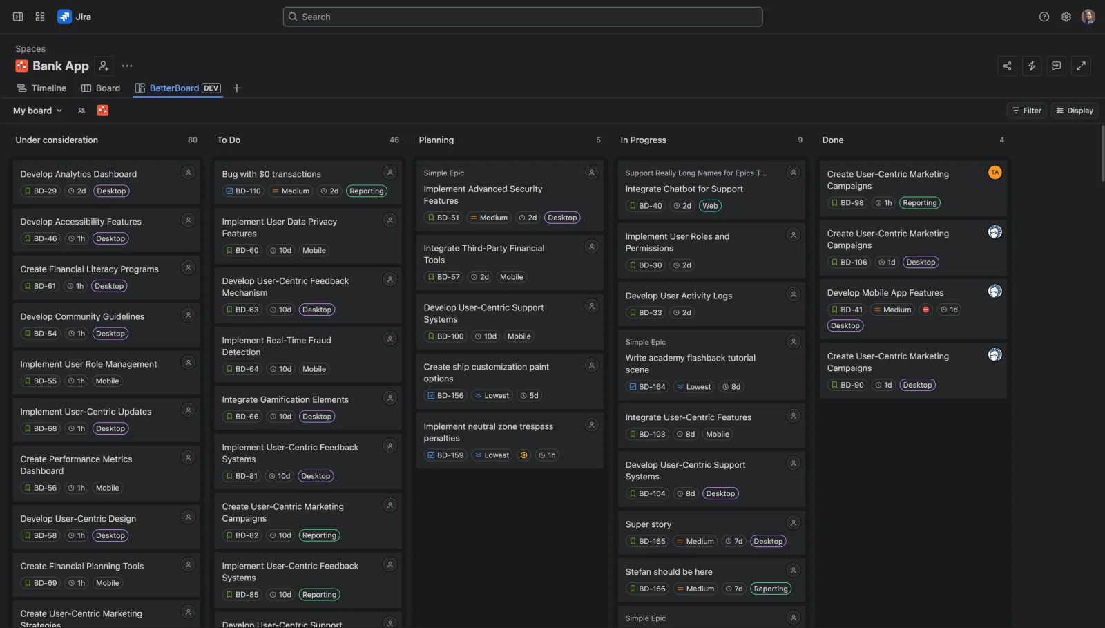 BetterBoard board view